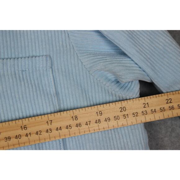Pink Lily Womens Small Blue LS‎ Corduroy Button Up Top - Picture 5 of 6